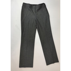 Talbots Petites 4P Black White Textured Straight Leg Dress Pant Classic Workwear